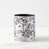 抽象芸術（ばちゃばちゃ）跳ねるブモダンラシ マグカップ (中央)