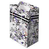 抽象芸術（ばちゃばちゃ）跳ねるブモダンラシ ミディアムペーパーバッグ (裏面アングル)