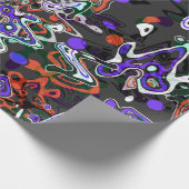 抽象芸術（ばちゃばちゃ）跳ねるブモダンラシ ラッピングペーパー (角)