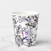 抽象芸術（ばちゃばちゃ）跳ねるブモダンラシ 紙コップ (裏面)