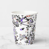 抽象芸術（ばちゃばちゃ）跳ねるブモダンラシ 紙コップ (左)