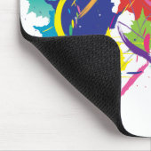 抽象芸術（ばちゃばちゃ）跳ねる絵を描ベクトルDigitalカッコいい Art マウスパッド (コーナー)