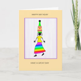 抽象芸術、アフリカアートかわいい&エレガント誕生日 カード