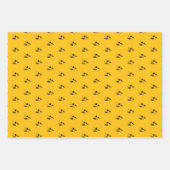 抽象芸術、アフリカンアートドラミングシルエット ラッピングペーパーシート (正面2)