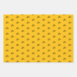 抽象芸術、アフリカンアートドラミングシルエット ラッピングペーパーシート