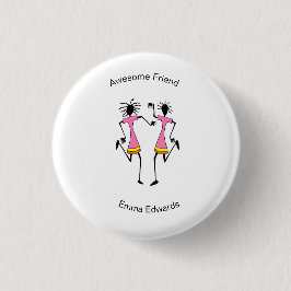 抽象芸術、アフリカ素晴らしアートダンスとパーティー 缶バッジ