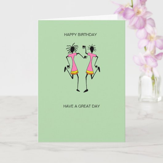 抽象芸術、アフリカ美術素晴らしパーティー誕生日 カード (蘭)