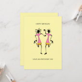 抽象芸術、アフリカ美術素晴らしパーティー誕生日 カード (正面/裏面インサイチュ)