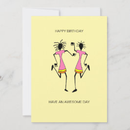 抽象芸術、アフリカ美術素晴らしパーティー誕生日 カード