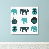 抽象芸術・アフリカ部族美術 キャンバスプリント (インサイチュ (ウッドフロア))