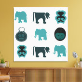 抽象芸術・アフリカ部族美術 キャンバスプリント (インサイチュ (リビング))