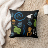 抽象芸術・アフリカ部族美術 クッション (ブランケット)