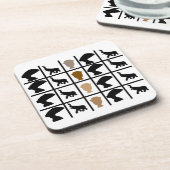 抽象芸術・アフリカ部族美術 コースター (左側)