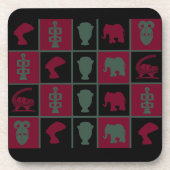 抽象芸術・アフリカ部族美術 コースター (正面)