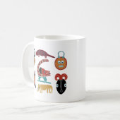 抽象芸術・アフリカ部族美術 コーヒーマグカップ (正面左)