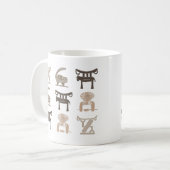 抽象芸術・アフリカ部族美術 コーヒーマグカップ (正面左)