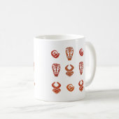 抽象芸術・アフリカ部族美術 コーヒーマグカップ (正面右)