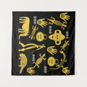 抽象芸術・アフリカ部族美術 タペストリー (正面(横))