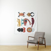 抽象芸術・アフリカ部族美術 タペストリー (インサイチュ(横))