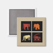 抽象芸術・アフリカ部族美術 マグネット (正面/裏面)