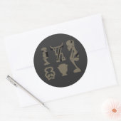 抽象芸術・アフリカ部族美術 ラウンドシール (封筒)