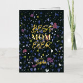 抽象芸術・アート母の日の最高の母の日 箔グリーティングカード (正面)