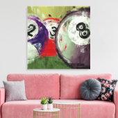 抽象芸術・アート・ビリヤード キャンバスプリント (インサイチュ (リビング))