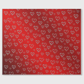 抽象芸術，アート，明るい，休日，ハート,ハート, ラッピングペーパー (フラット)