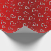 抽象芸術，アート，明るい，休日，ハート,ハート, ラッピングペーパー (角)