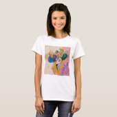 抽象芸術・アー絵を描ト・フローラ・モダンデザイン Tシャツ (正面フル)