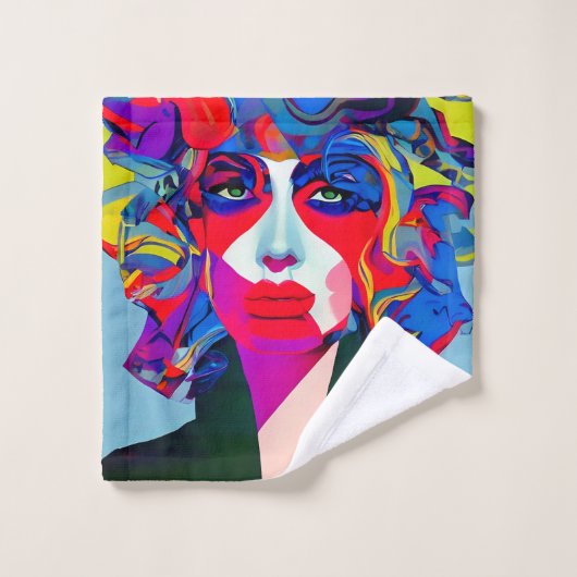 抽象芸術 ウォッシュタオル (ウォッシュタオル)