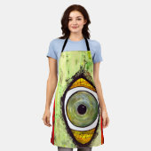 抽象芸術 エプロン (着用した状態)