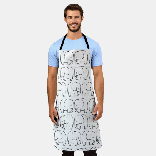 抽象芸術 エプロン (着用した状態)