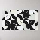 抽象芸術・エルで作られたバウハウスの構成アートワーク ポスター (正面)