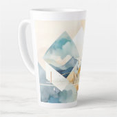 抽象芸術 カフェラテマグ (左アングル)