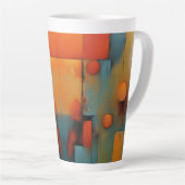 抽象芸術 カフェラテマグ (右アングル)