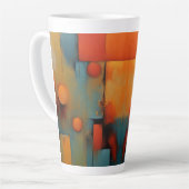 抽象芸術 カフェラテマグ (左アングル)