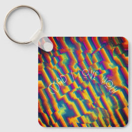 抽象芸術-カラフルガラス変形 キーホルダー