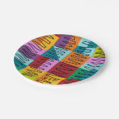 抽象芸術、カラフルデザイン ペーパープレート (アングル)