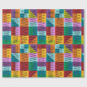 抽象芸術、カラフルデザイン ラッピングペーパー (フラット)