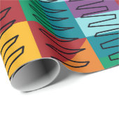 抽象芸術、カラフルデザイン ラッピングペーパー (ロールコーナー)