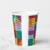 抽象芸術、カラフルデザイン 紙コップ (右)