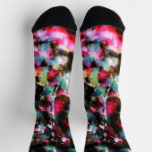 抽象芸術,カラフルパターン，明るさエレガントい ソックス (上部)