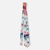 抽象芸術,カラフルパターン，明るさエレガントい ネクタイ (裏面)