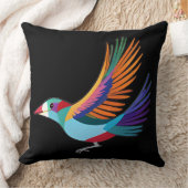 抽象芸術、カラフル鳥 クッション (ブランケット)