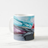 抽象芸術 カラフル コーヒーマグカップ (正面左)