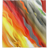 抽象芸術 カラフル シャワーカーテン (正面)