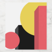 抽象芸術,カラフル,モダン,シンプル,鮮やかデザイン ワインラベル (シングルラベル)