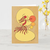 抽象芸術 カード (黄色い花)