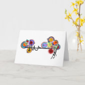 抽象芸術 カード (黄色い花)